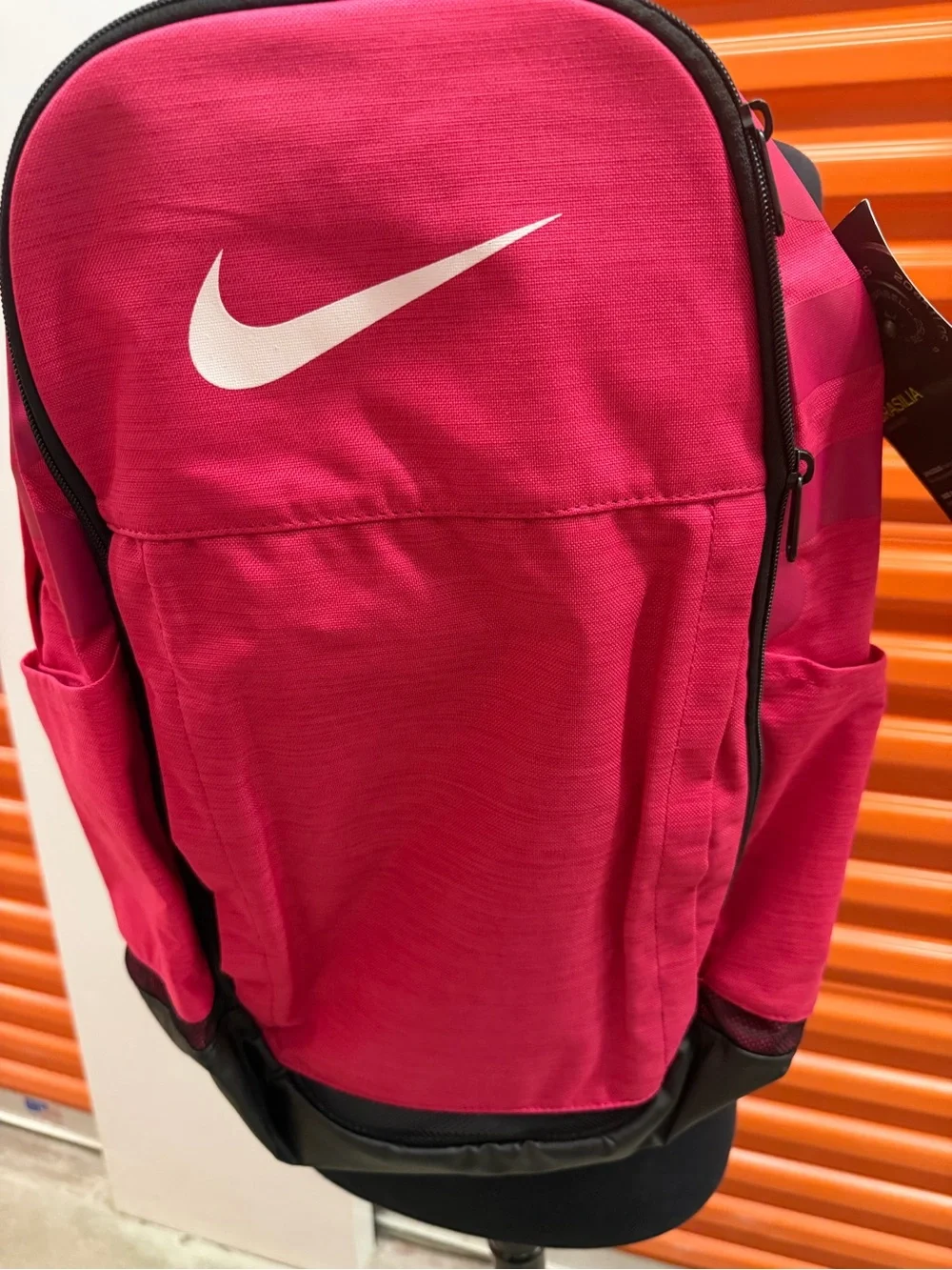 NWT Nike Brasilia Hot Pink Backpack with White Swoosh